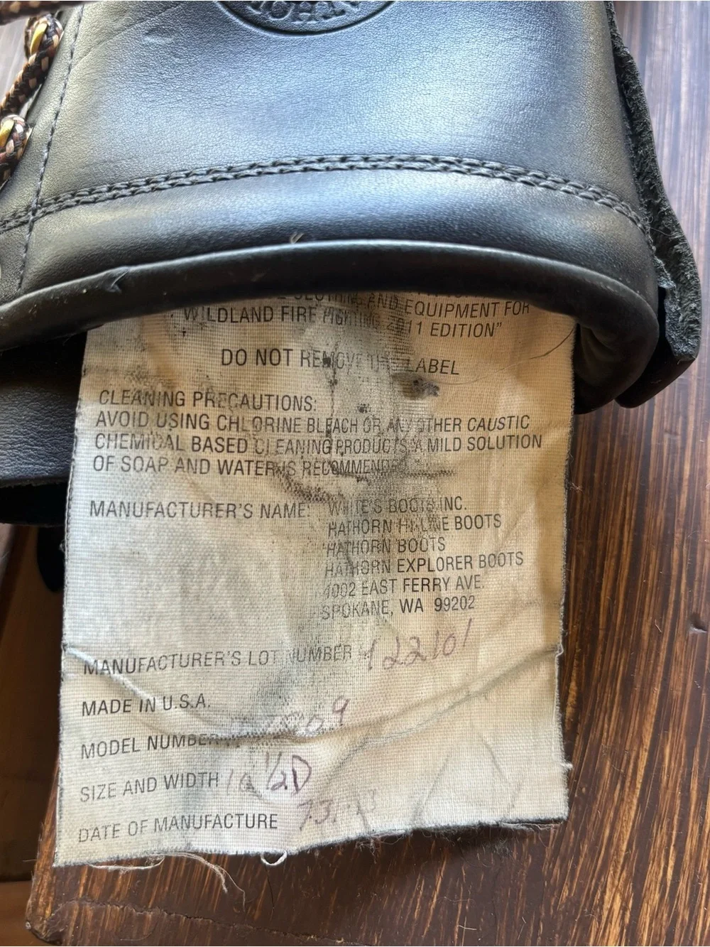 Men's Black Leather Hathorn Explorer Wild-land Fire Boots
